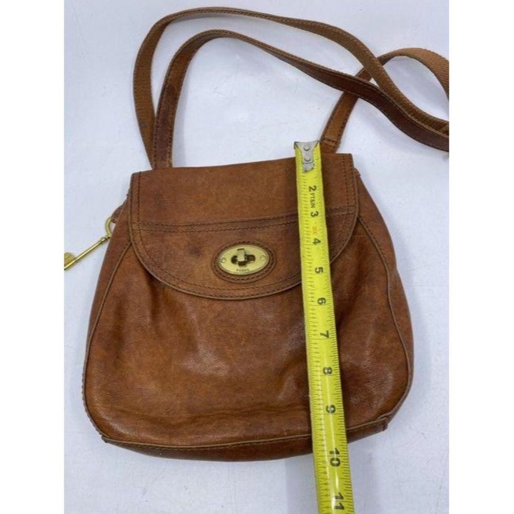 Fossil brown leather shoulder bag - Picture 2 of 12